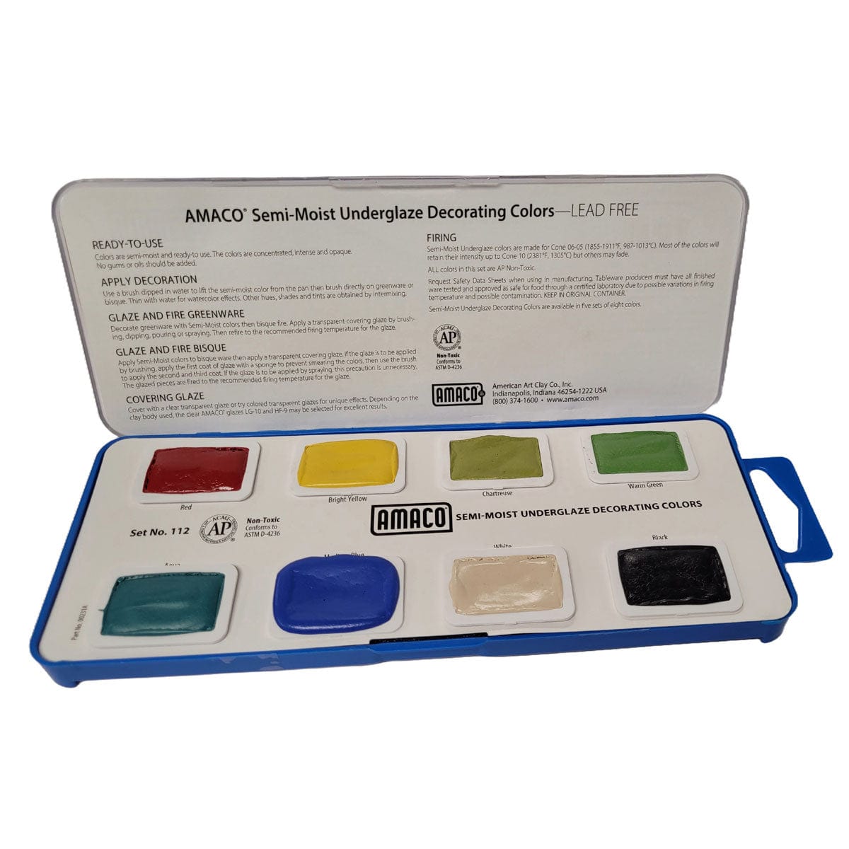 Amaco Set 112 Semi Moist Watercolor Underglazes