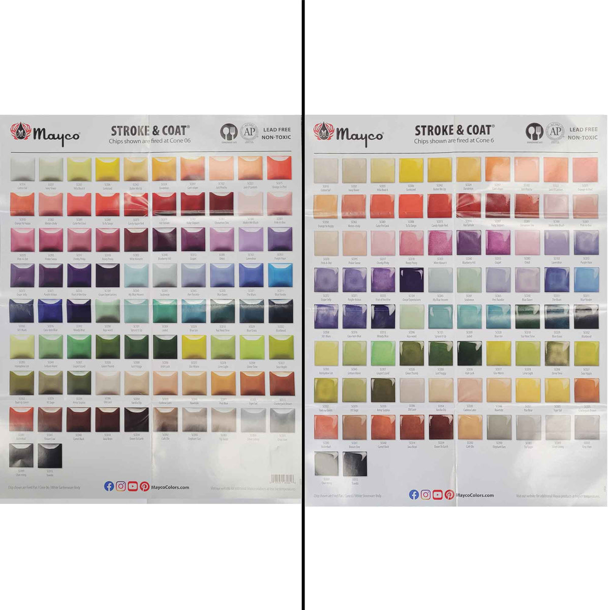 2024 Mayco Stroke N Coat Wonderglaze Poster-Low Fire & Mid Fire Chips