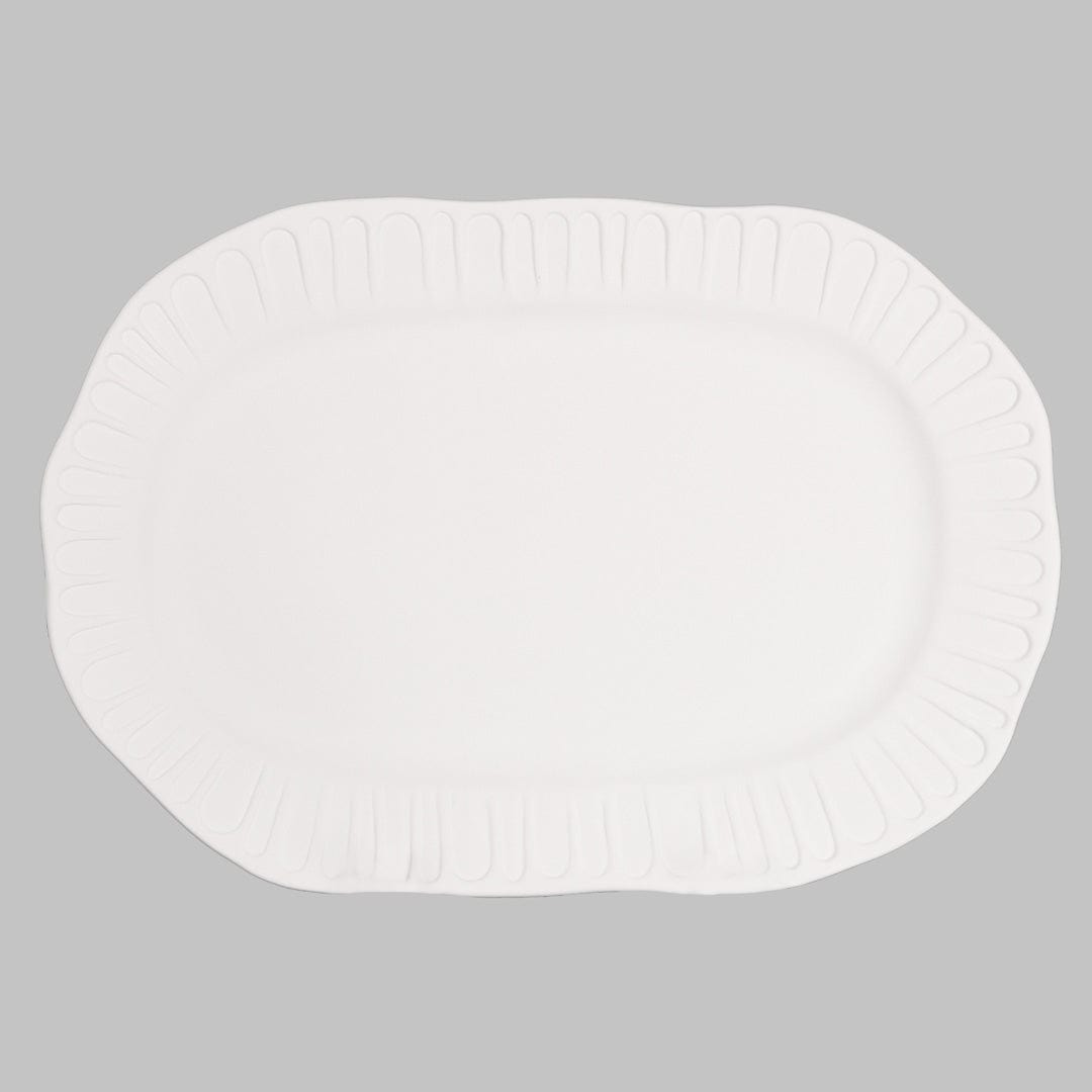 Mayco SB150 Stoneware Bisque Fluted Oval Platter