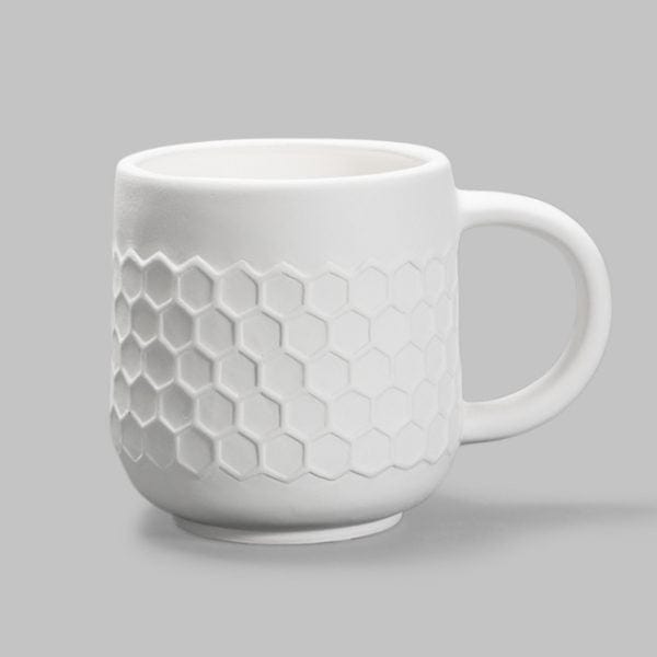 Mayco SB137 Stoneware Bisque Honeycomb Mug