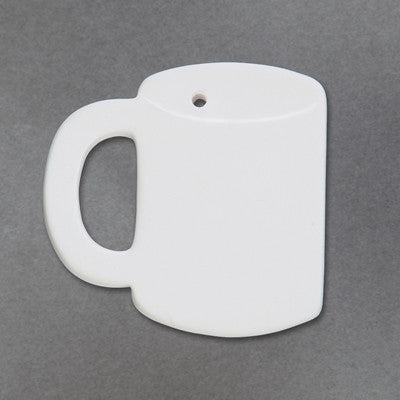 Duncan 34393 Bisque Coffee Cup Ornament - Sounding Stone