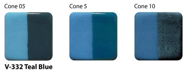 Amaco - Amaco V-332 Teal Blue Velvet Underglaze - Sounding Stone