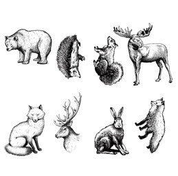 Mayco DSS-101 Woodland Animals Designer Silkscreen - Sounding Stone