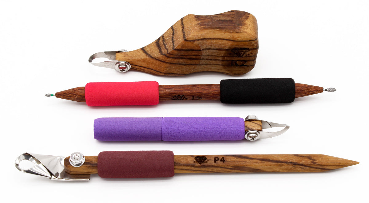 DiamondCore 4-Piece Exotic Clay Carving Tool Set P4, P8V, K2, L3