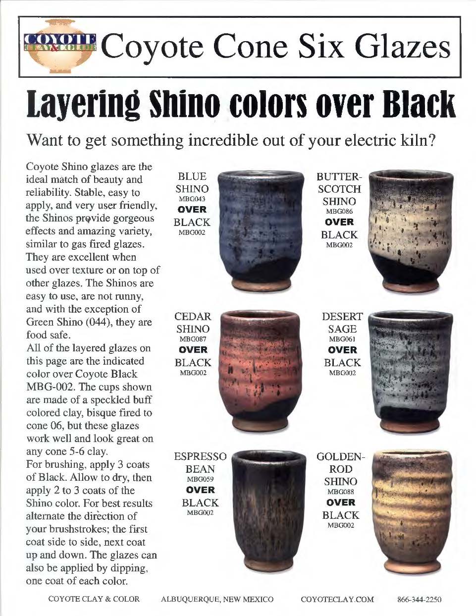 Coyote Layering Shino Over Black Glaze Brochure