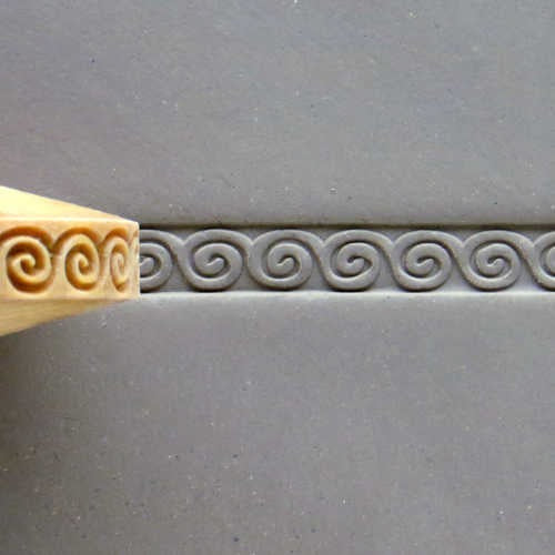 MKM Tools FR12 Greek Key- Round Spiral Design Finger Roller