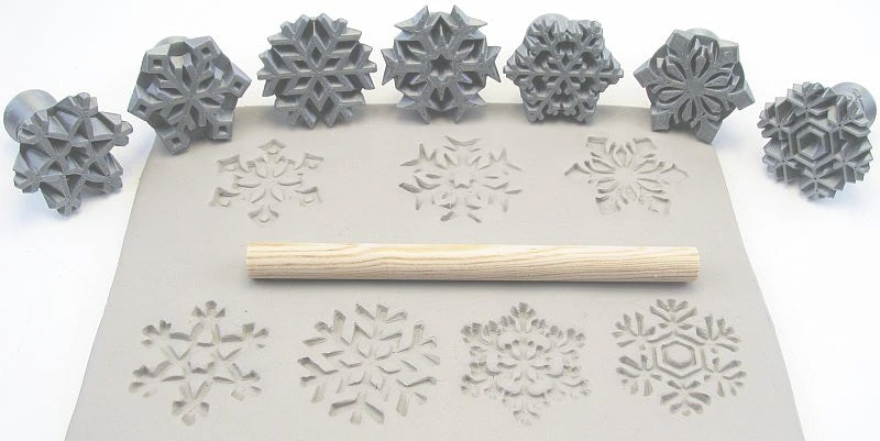 Relyef RR014 Snowflakes Stamp Set, 30 mm