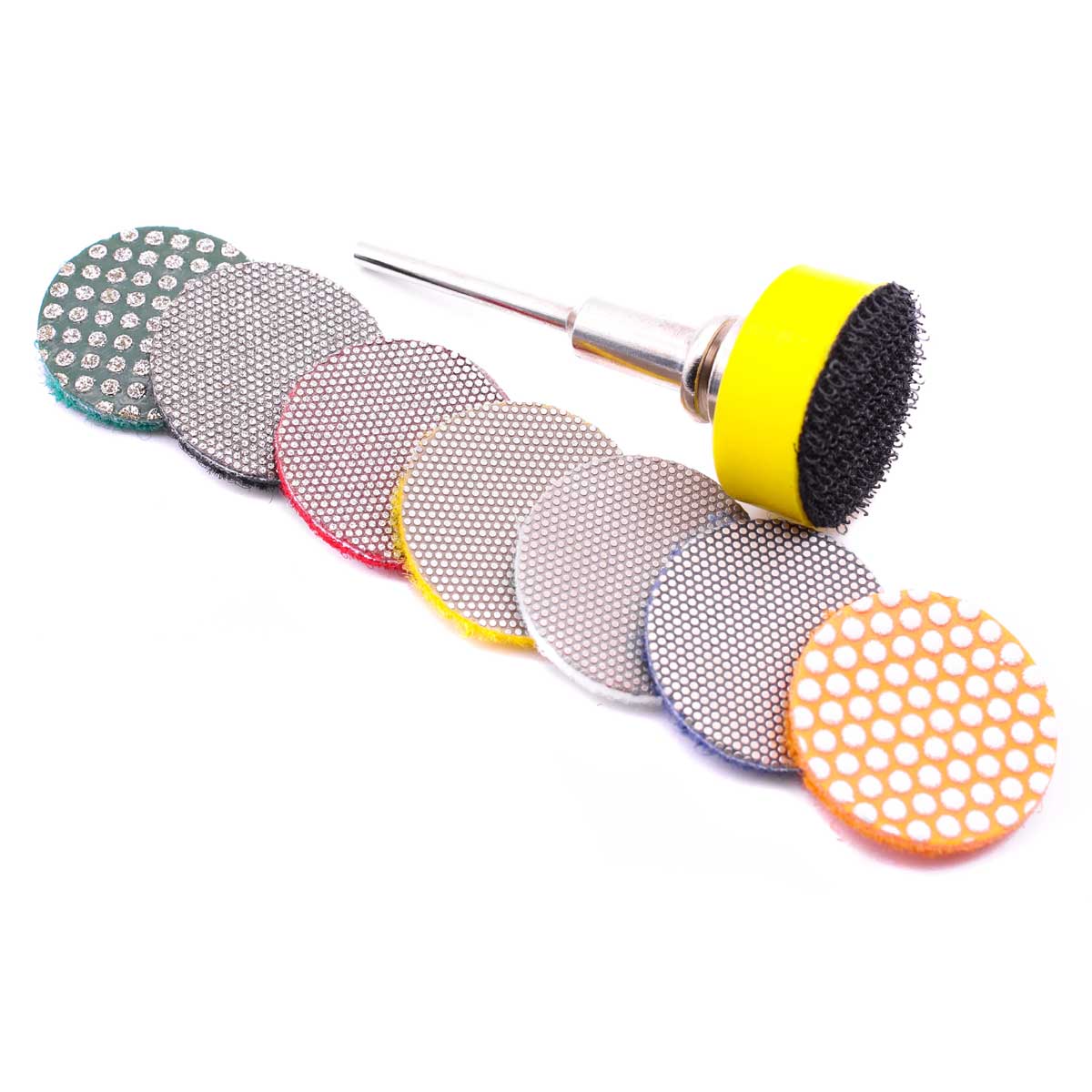 DiamondCore Mini Diamond Grit Circle Pads - 8 Piece Set