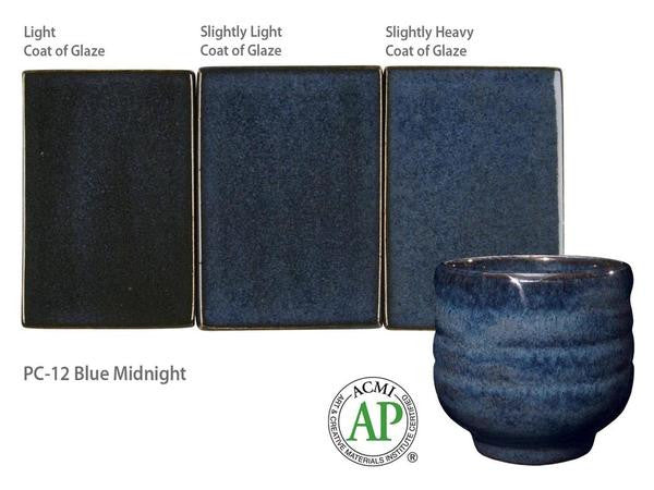 Amaco - Amaco Potter's Choice PC-12 Blue Midnight Glaze - Sounding Stone