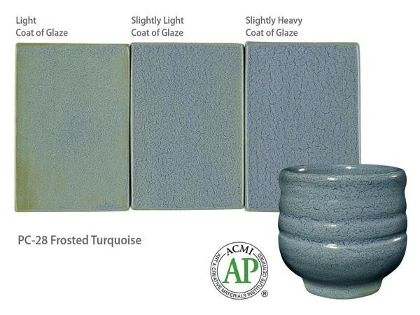 Amaco - Amaco Potter's Choice PC-28 Frosted Turquoise Glaze - Sounding Stone