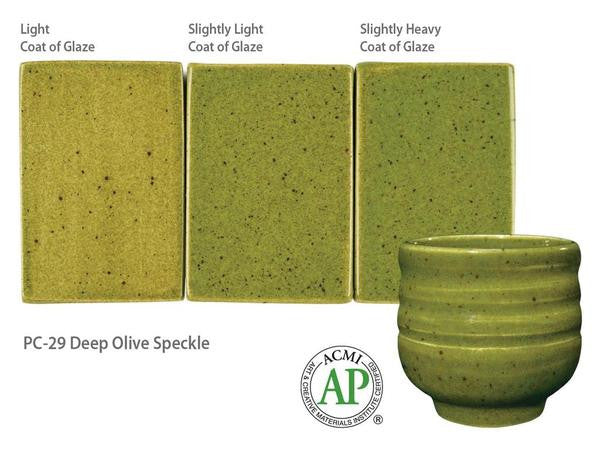 Amaco - Amaco Potter's Choice PC-29 Deep Olive Speckle Glaze - Sounding Stone