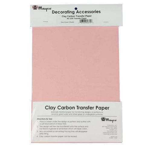 Mayco AC230 Clay Carbon Transfer Paper, package of 12 sheets
