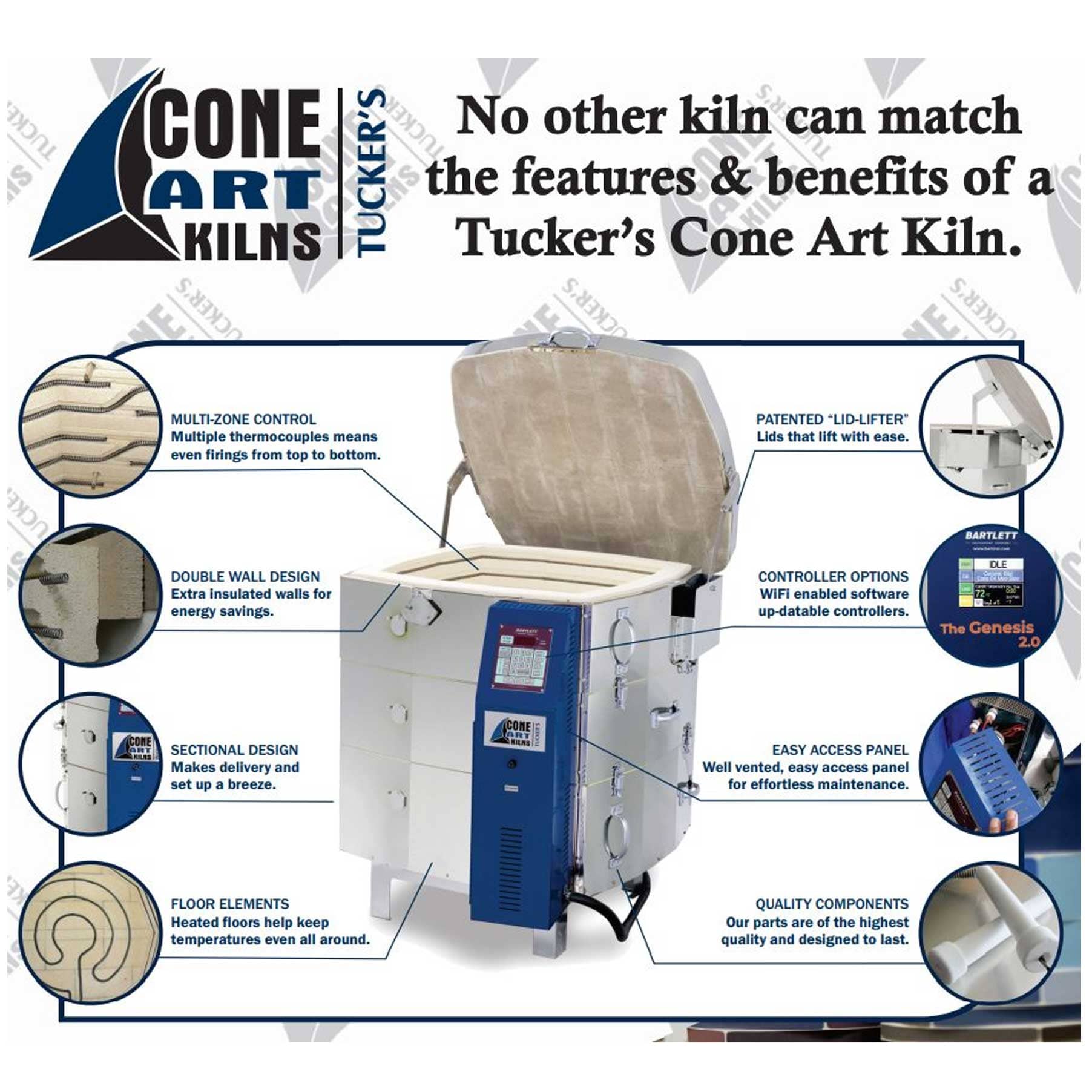 b.kiln ビーキルン 696目 Cone Art BX2327D Pottery Ceramic Kiln, 208 or 240 volt – Sounding