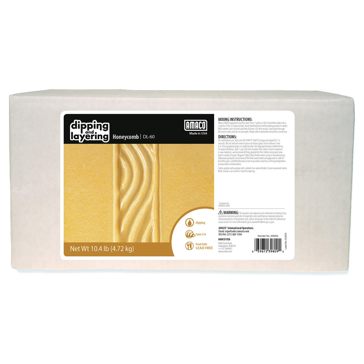 Amaco Dipping & Layering DL60 Honeycomb Glaze, 10 lb Dry