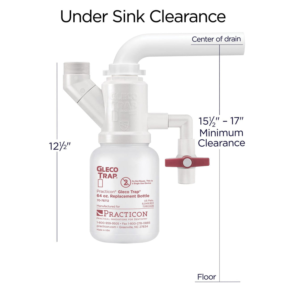 Gleco Clay and Sediment Sink Trap, 64 oz. package