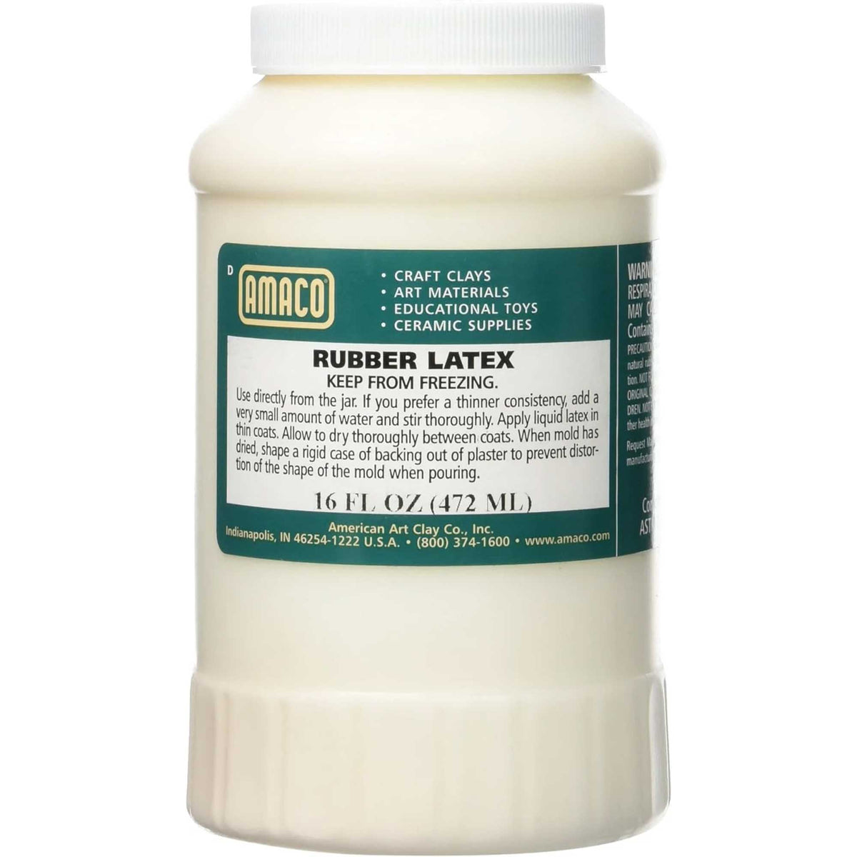 Amaco White Rubber Latex, Pint