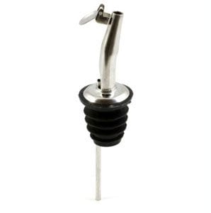 Stainless Steel Bottle Pouring Insert with Flip Top for Olive Oil & Vinegar