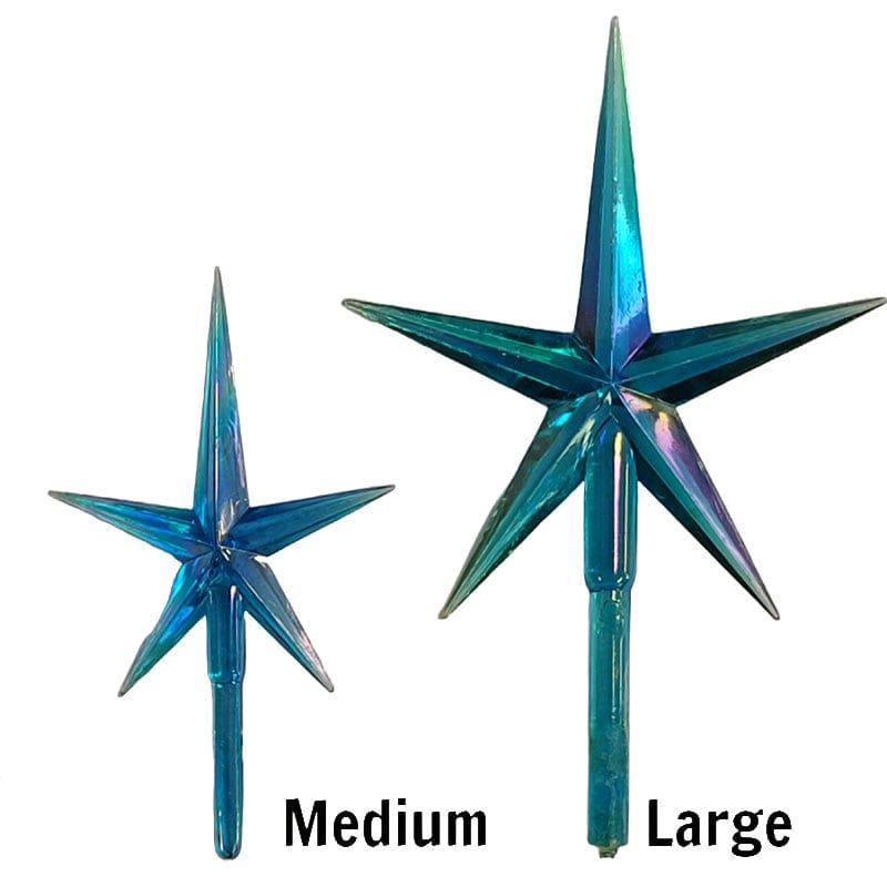 Aqua Christmas Tree Star Toppers