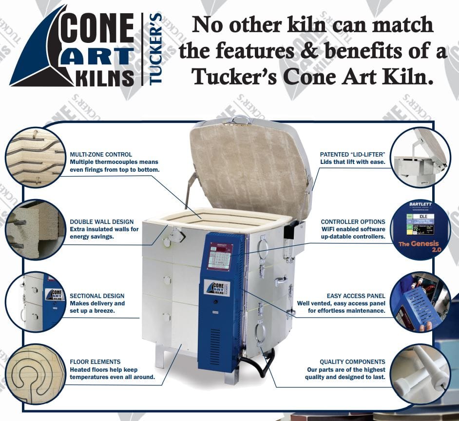 Cone Art BX2827D Pottery Ceramic Kiln, 208 or 240 volt – Sounding