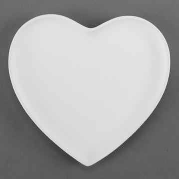 Duncan 30615 Bisque Large Heart Plate