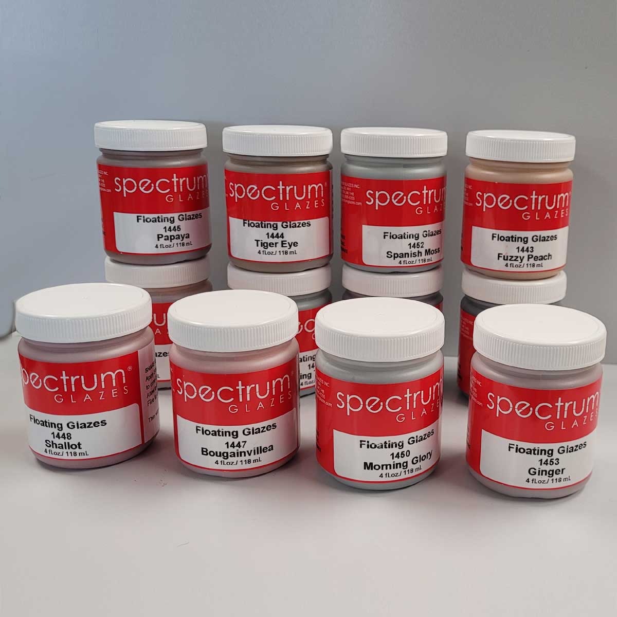 Spectrum 2024 Floating Stoneware Glazes Sample Pack Sounding Stone