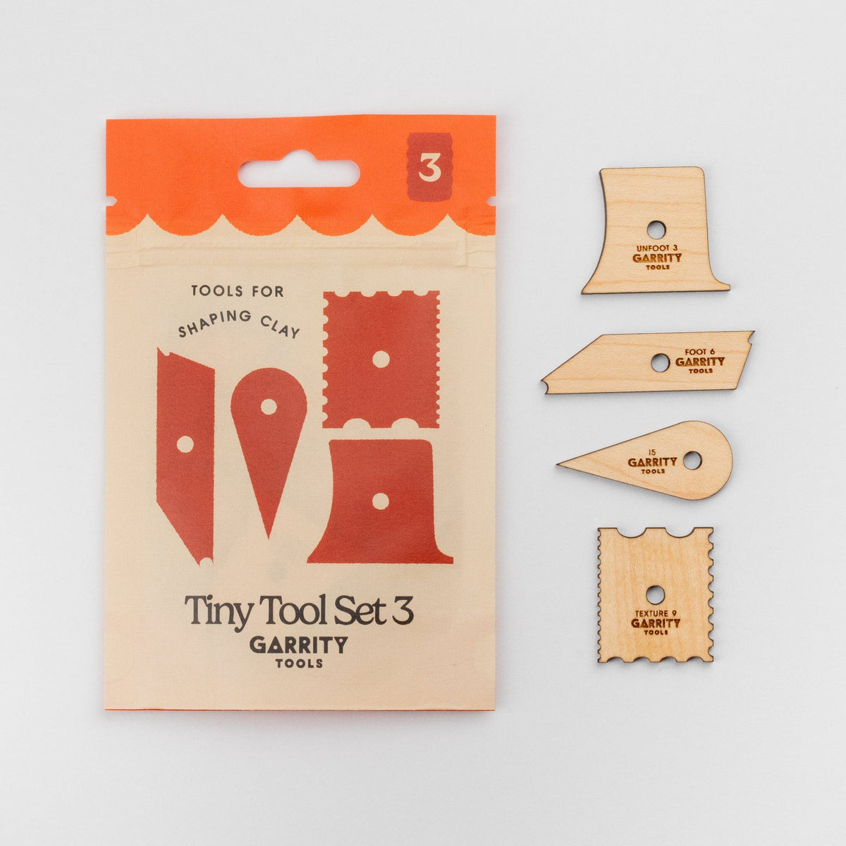 Garrity Tiny Tool Wood Rib Set No. 3