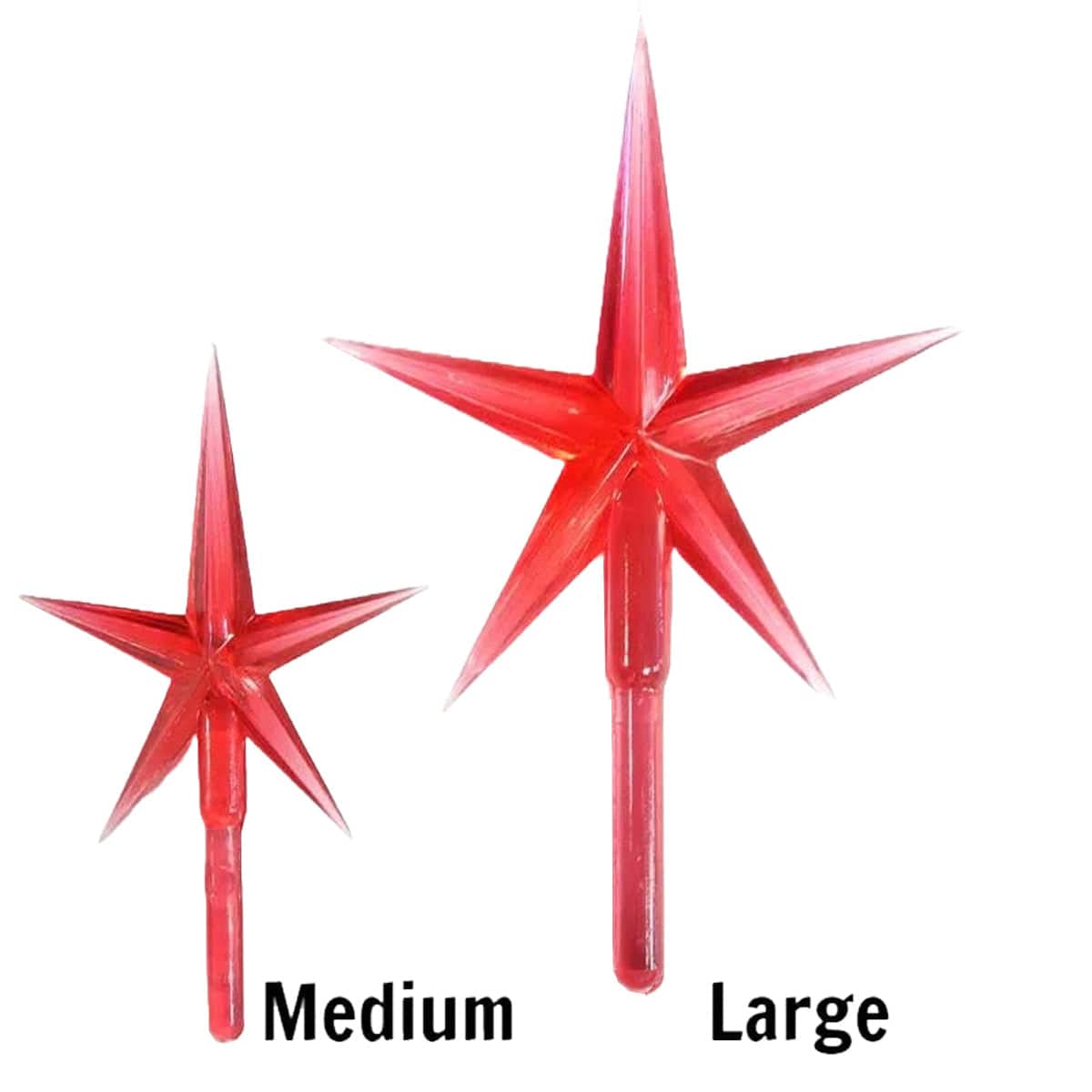 Red Christmas Tree Star Toppers