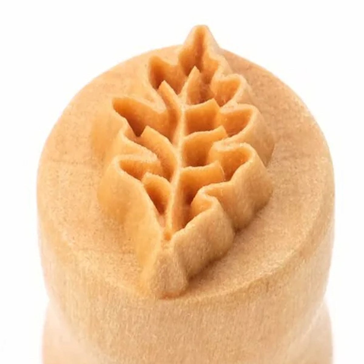 MKM Tools Scs194 Small Round Stamp - Oak Leaf Outline