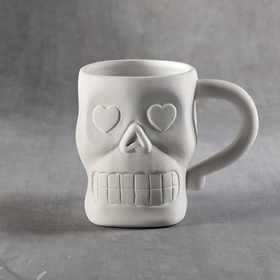 Duncan 35956 Bisque Sugar Skull Mug - Sounding Stone