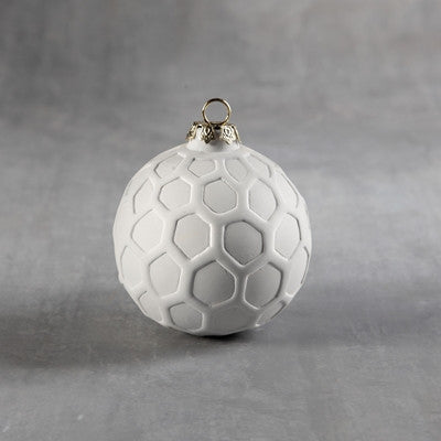 Duncan 35973 Bisque Hexagon Round Ornament - Sounding Stone