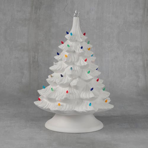 Duncan 45765 Bisque 17 inch Christmas Tree with Base, Case of 1