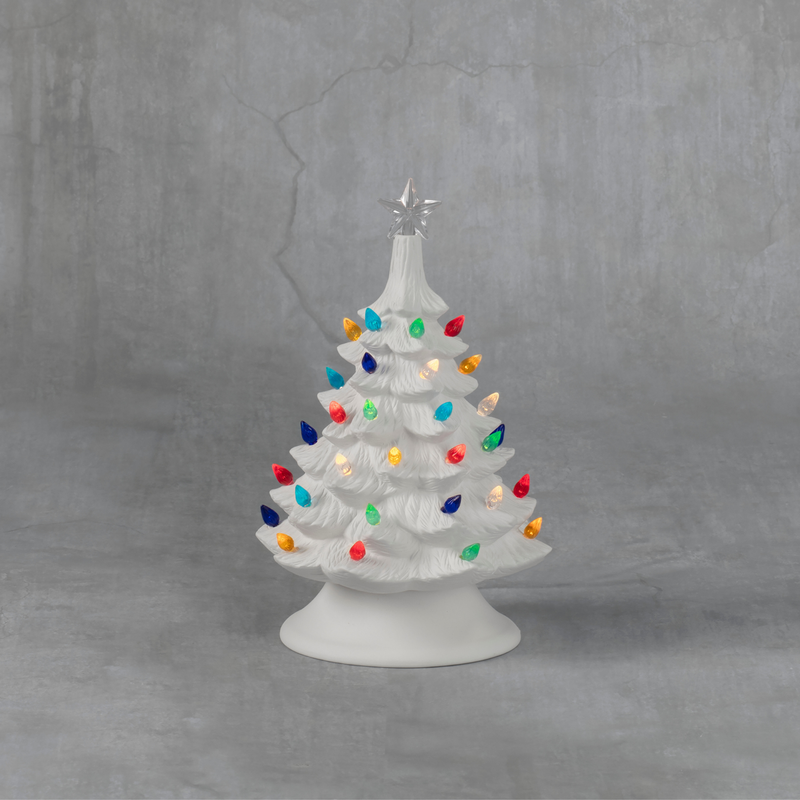 Duncan 45767 Bisque 8 inch Christmas Tree with Base, Case of 4