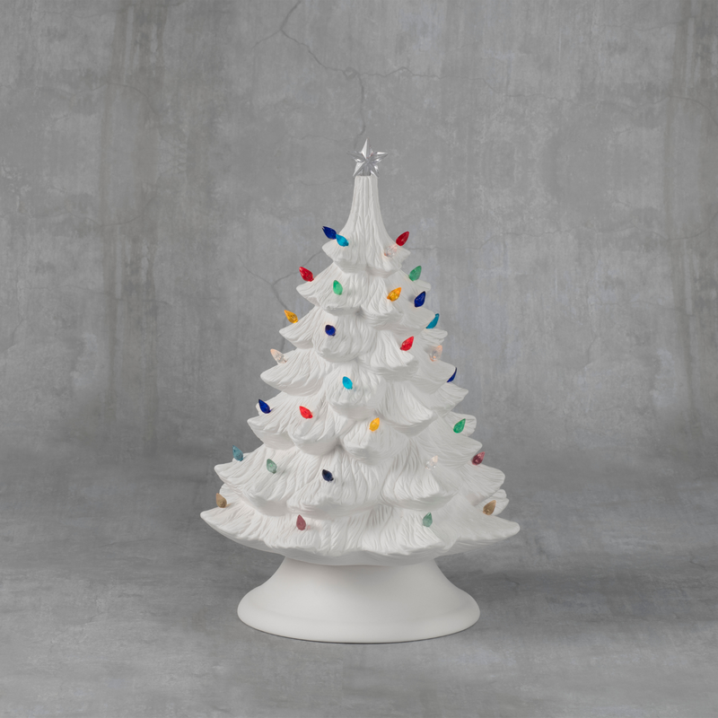 Duncan 45766 Bisque 14 inch Christmas Tree with Base, Case of 2