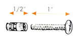 Ceramic Knob Hardware, pkg of 25