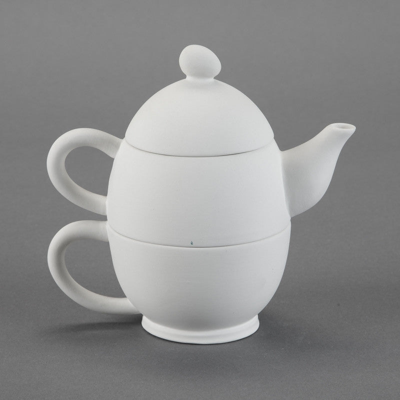 Duncan - 21447 Bisque Oval Tea-For-One - Sounding Stone