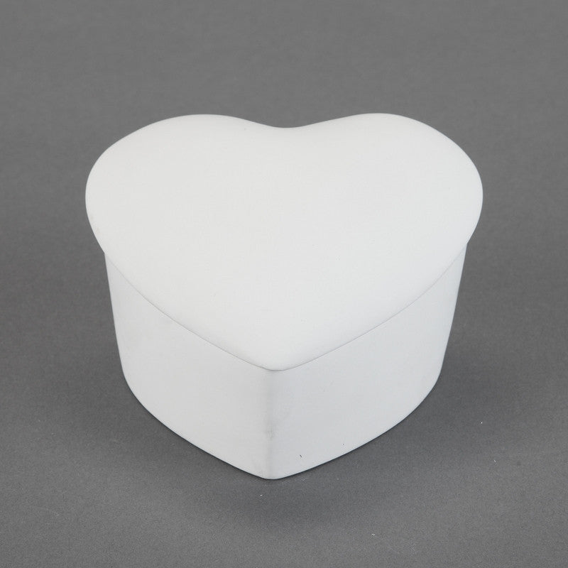 Duncan - 22679 Bisque Slanted Heart Box - Sounding Stone