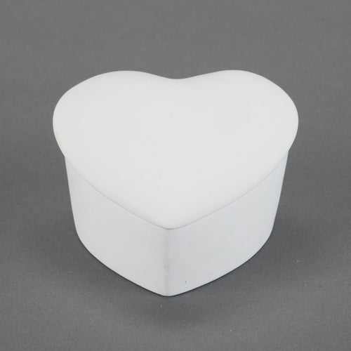 Duncan - 22679 Bisque Slanted Heart Box - Sounding Stone