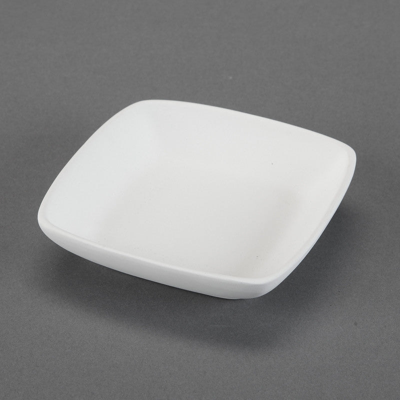Duncan - 24808 Geometrix Bisque Small Square Plate - Sounding Stone