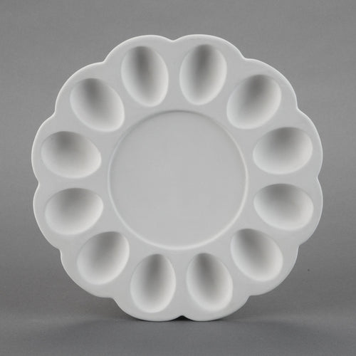 Duncan - 29053 Bisque Deviled Egg Dish - Sounding Stone