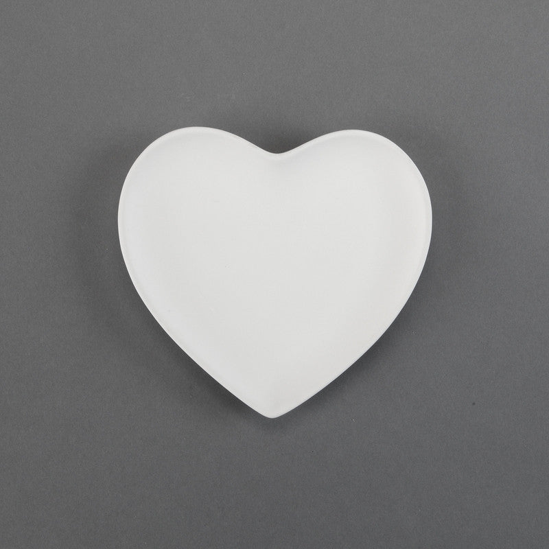 Duncan - 30614 Bisque Small Heart Plate - Sounding Stone