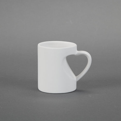 Duncan - 30619 Bisque Small Heart Mug - Sounding Stone