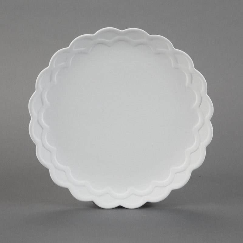 Duncan - 31216 Scalloped Bisque Dinner Plate - Sounding Stone