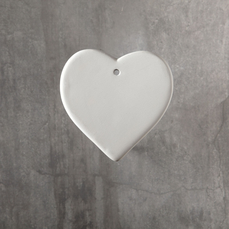 Duncan - 31516 Bisque Heart Ornament - Sounding Stone