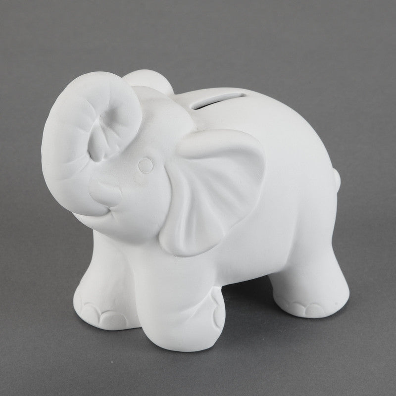 Duncan - 31809 Bisque Retro Elephant Bank - Sounding Stone