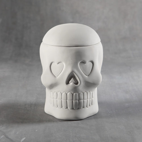 Duncan - 32855 Bisque Day of the Dead Skull Box - Sounding Stone