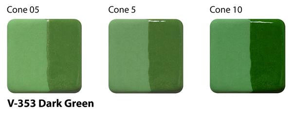 Amaco - Amaco V-353 Dark Green Velvet Underglaze - Sounding Stone