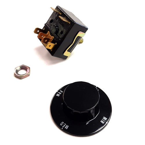 Three Heat - Four Position Switch with Knob