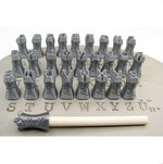 Relyef RR017  Courier Uppercase Alphabet Stamp Set, 10 mm