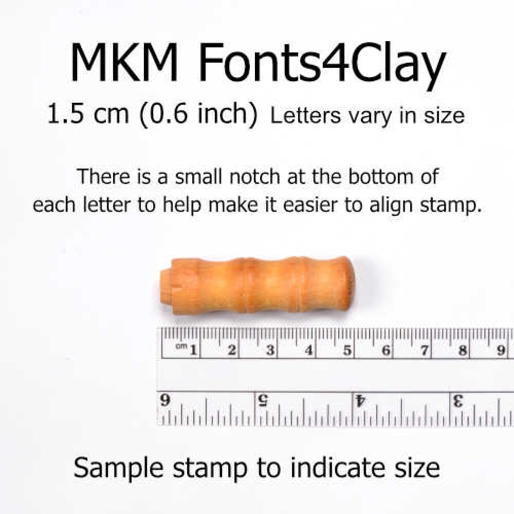 MKM Tools Prints Charming Upper Case Font Stamp Set