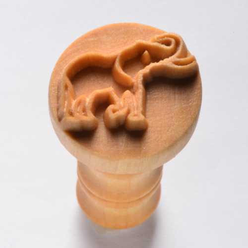 MKM Tools Scm204 Medium Round Stamp - Elephant with Tusks